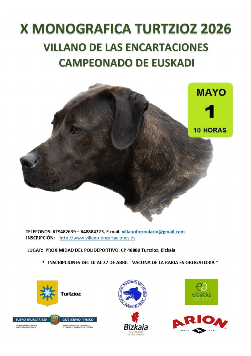 Cartel de X MONOGRAFICA VILLANO DE LAS ENCARTACIONES, TURTZIOZ 2026